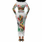 Kwanzaa Pan African Long Sleeve Bodycon Dress - Mishumaa Saba - Black History - Watercolor Art