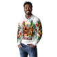 Kwanzaa Pan African Long Sleeve Polo Shirt - Mishumaa Saba - Black History - Watercolor Art
