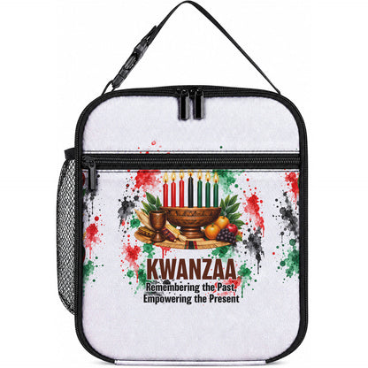 Kwanzaa Pan African Lunch Bag - Mishumaa Saba - Black History - Watercolor Art