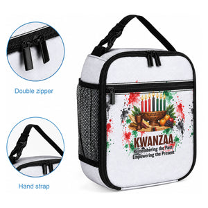 Kwanzaa Pan African Lunch Bag - Mishumaa Saba - Black History - Watercolor Art