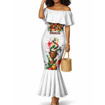 Kwanzaa Pan African Mermaid Dress - Mishumaa Saba - Black History - Watercolor Art