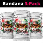 Kwanzaa Pan African Neck Gaiter - Mishumaa Saba - Black History - Watercolor Art