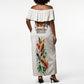Kwanzaa Pan African Off Shoulder Maxi Dress - Mishumaa Saba - Black History - Watercolor Art