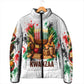Kwanzaa Pan African Padded Jacket - Mishumaa Saba - Black History - Watercolor Art