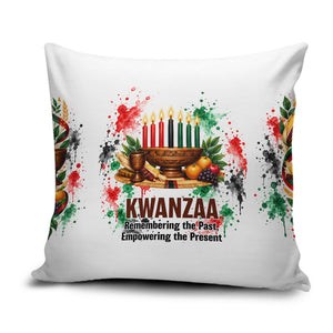 Kwanzaa Pan African Pillow Cover - Mishumaa Saba - Black History - Watercolor Art
