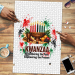 Kwanzaa Pan African Puzzle - Mishumaa Saba - Black History - Watercolor Art