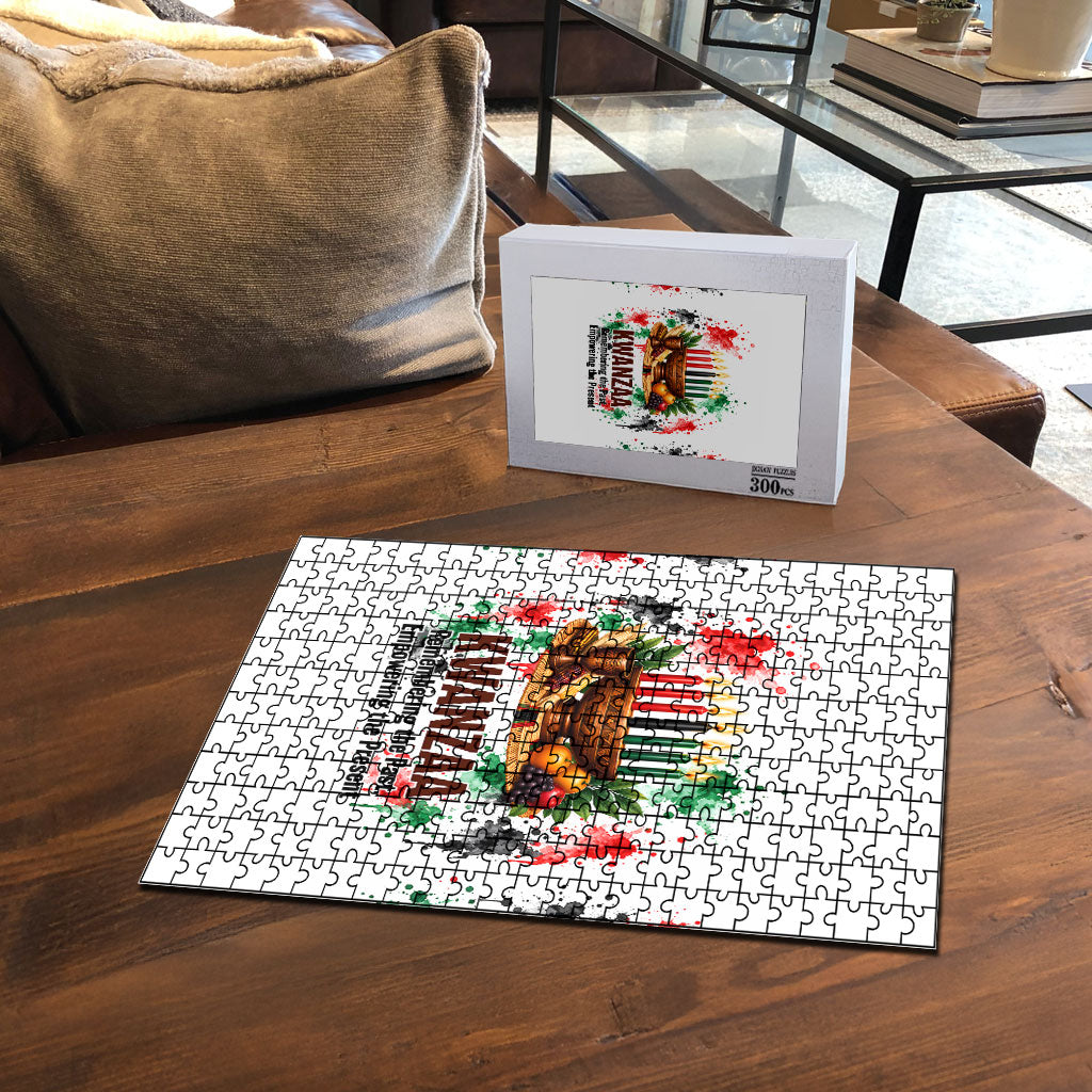 Kwanzaa Pan African Puzzle - Mishumaa Saba - Black History - Watercolor Art