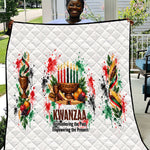 Kwanzaa Pan African Quilt - Mishumaa Saba - Black History - Watercolor Art