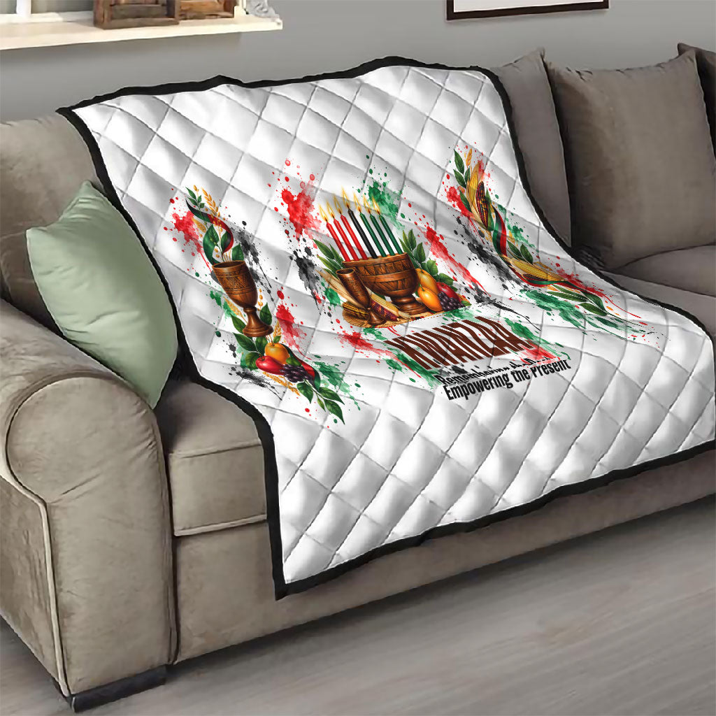 Kwanzaa Pan African Quilt - Mishumaa Saba - Black History - Watercolor Art