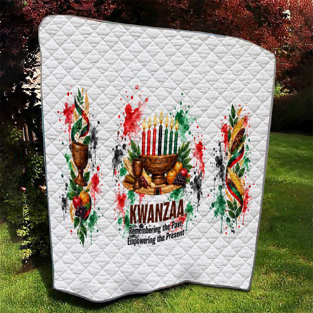 Kwanzaa Pan African Quilt - Mishumaa Saba - Black History - Watercolor Art