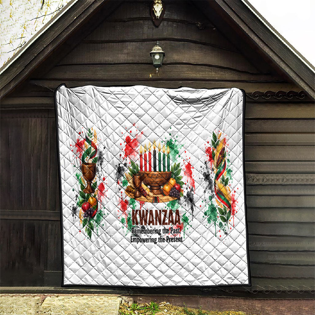 Kwanzaa Pan African Quilt - Mishumaa Saba - Black History - Watercolor Art
