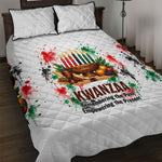 Kwanzaa Pan African Quilt Bed Set - Mishumaa Saba - Black History - Watercolor Art
