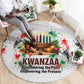 Kwanzaa Pan African Round Carpet - Mishumaa Saba - Black History - Watercolor Art