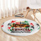 Kwanzaa Pan African Round Carpet - Mishumaa Saba - Black History - Watercolor Art