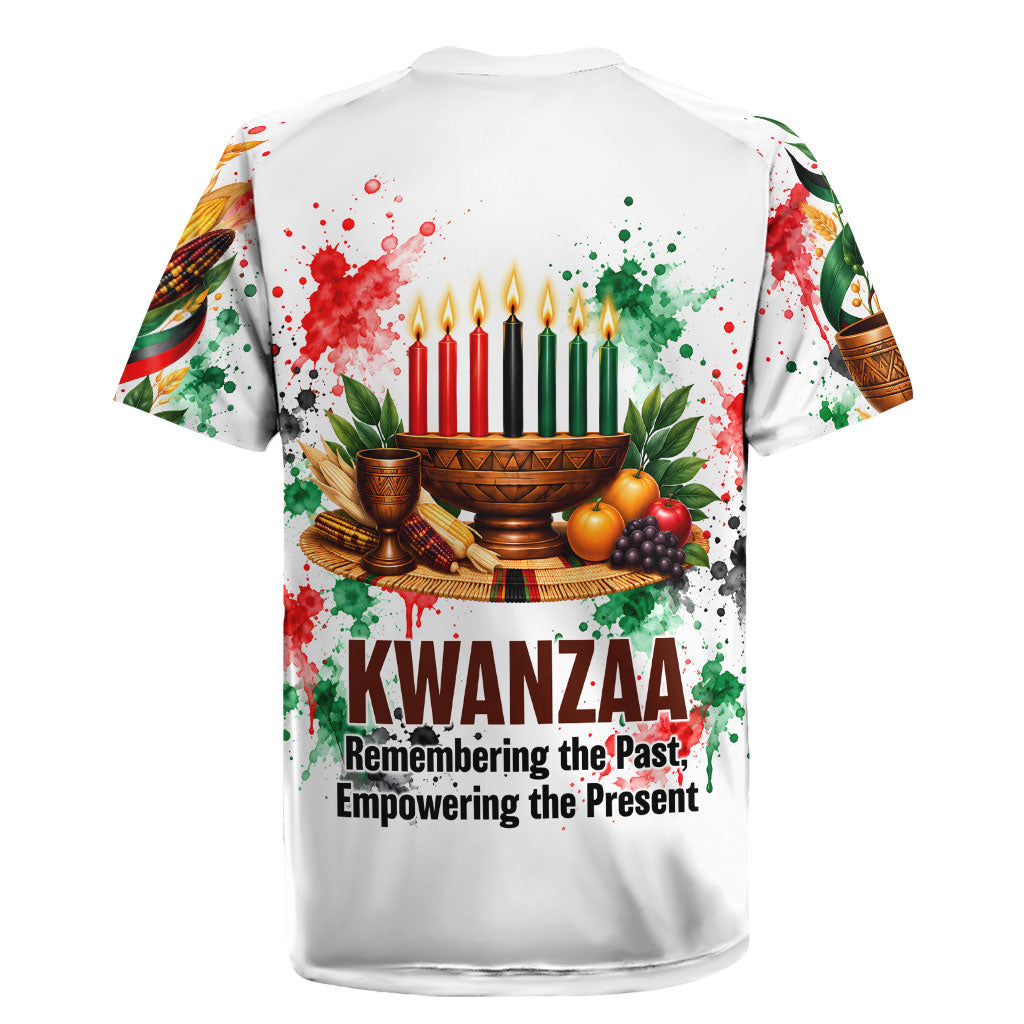 Kwanzaa Pan African Rugby Jersey - Mishumaa Saba - Black History - Watercolor Art