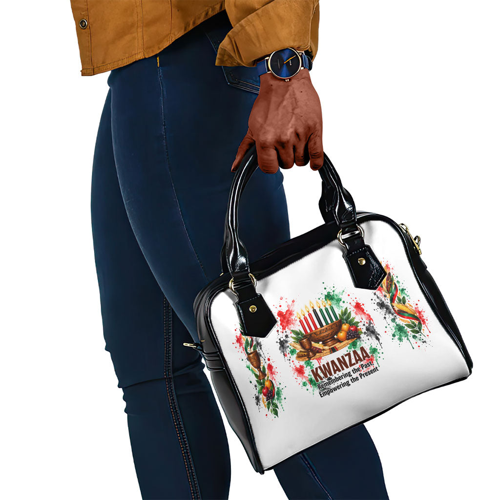 Kwanzaa Pan African Shoulder Handbag - Mishumaa Saba - Black History - Watercolor Art