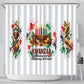 Kwanzaa Pan African Shower Curtain - Mishumaa Saba - Black History - Watercolor Art
