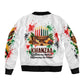 Kwanzaa Pan African Sleeve Zip Bomber Jacket - Mishumaa Saba - Black History - Watercolor Art