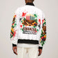 Kwanzaa Pan African Sleeve Zip Bomber Jacket - Mishumaa Saba - Black History - Watercolor Art