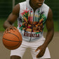Kwanzaa Pan African Sleeveless Zip Hoodie - Mishumaa Saba - Black History - Watercolor Art