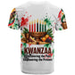 Kwanzaa Pan African T shirt - Mishumaa Saba - Black History - Watercolor Art