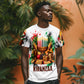 Kwanzaa Pan African T shirt - Mishumaa Saba - Black History - Watercolor Art