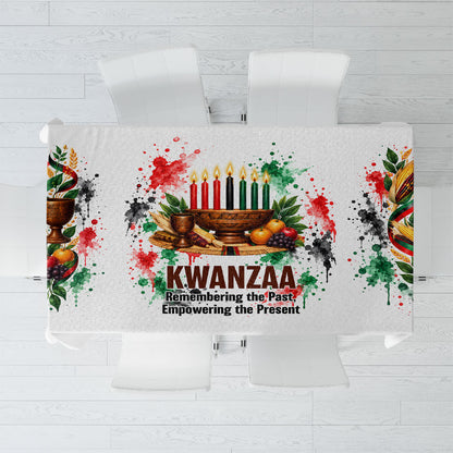 Kwanzaa Pan African Tablecloth - Mishumaa Saba - Black History - Watercolor Art