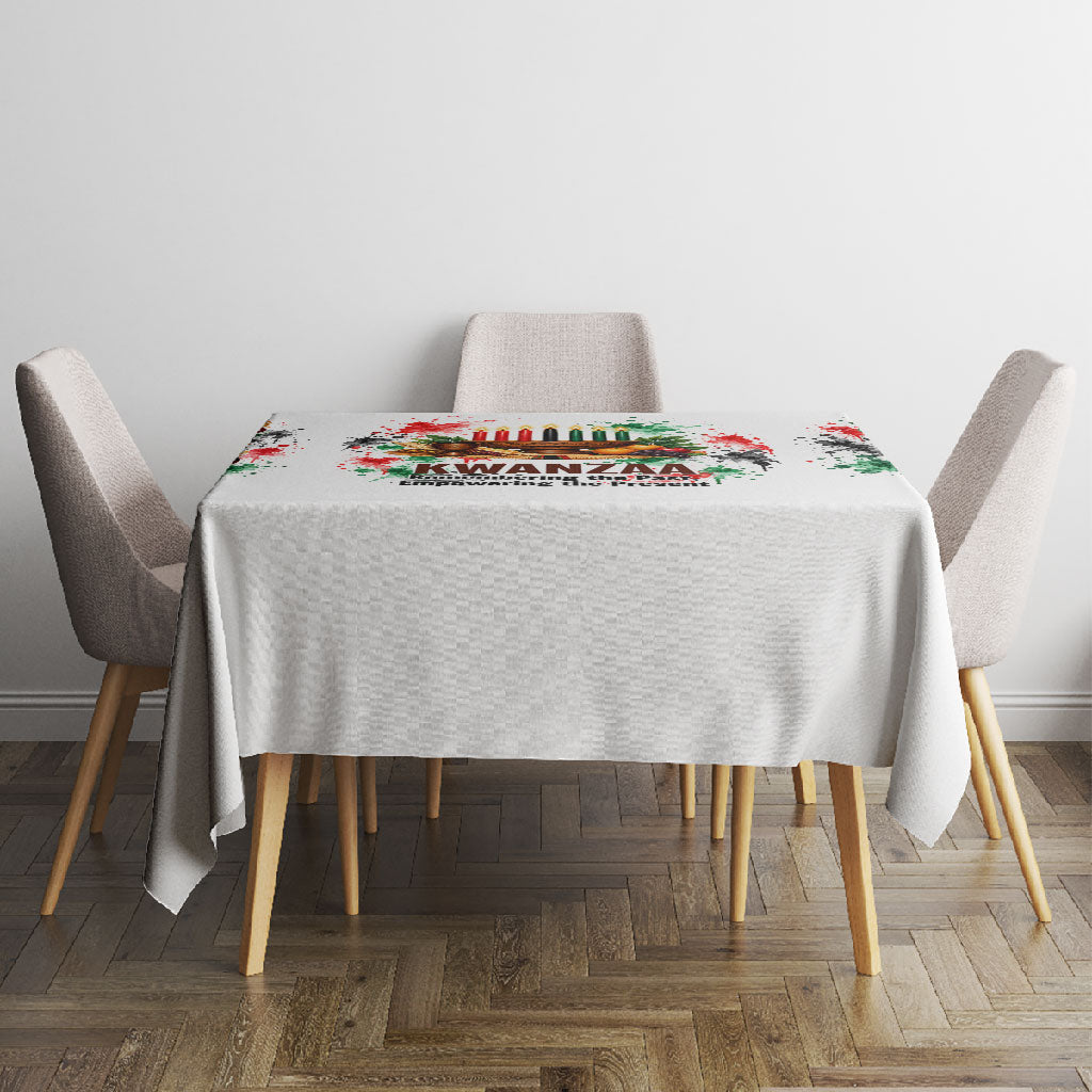 Kwanzaa Pan African Tablecloth - Mishumaa Saba - Black History - Watercolor Art