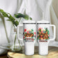 Kwanzaa Pan African Tumbler With Handle - Mishumaa Saba - Black History - Watercolor Art