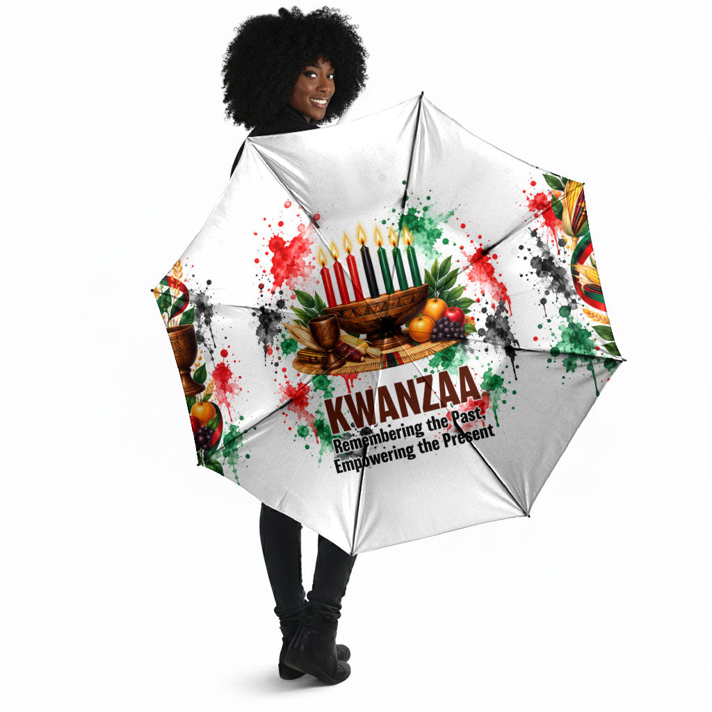 Kwanzaa Pan African Umbrella - Mishumaa Saba - Black History - Watercolor Art