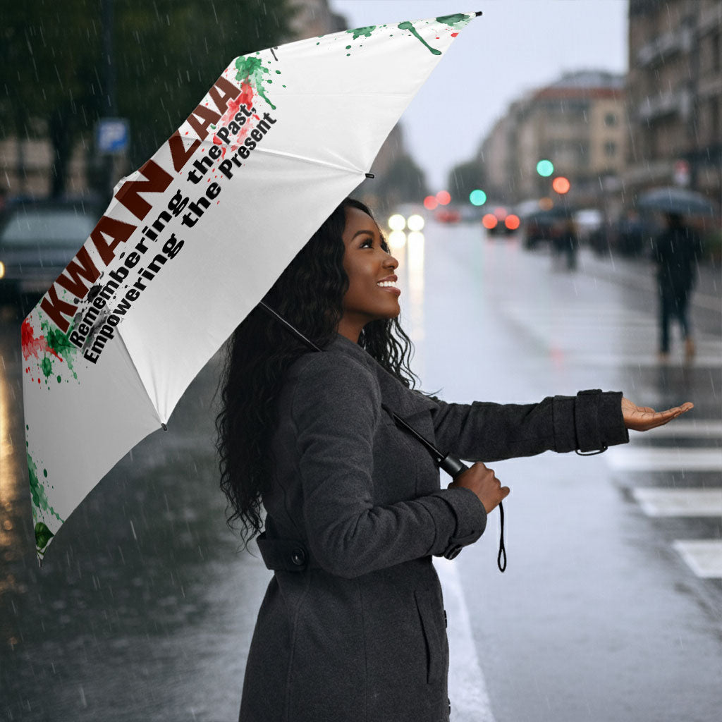 Kwanzaa Pan African Umbrella - Mishumaa Saba - Black History - Watercolor Art