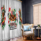 Kwanzaa Pan African Window Curtain - Mishumaa Saba - Black History - Watercolor Art
