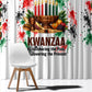 Kwanzaa Pan African Window Curtain - Mishumaa Saba - Black History - Watercolor Art