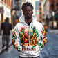 Kwanzaa Pan African Zip Hoodie - Mishumaa Saba - Black History - Watercolor Art