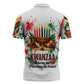 Kwanzaa Pan African Zipper Polo Shirt - Mishumaa Saba - Black History - Watercolor Art