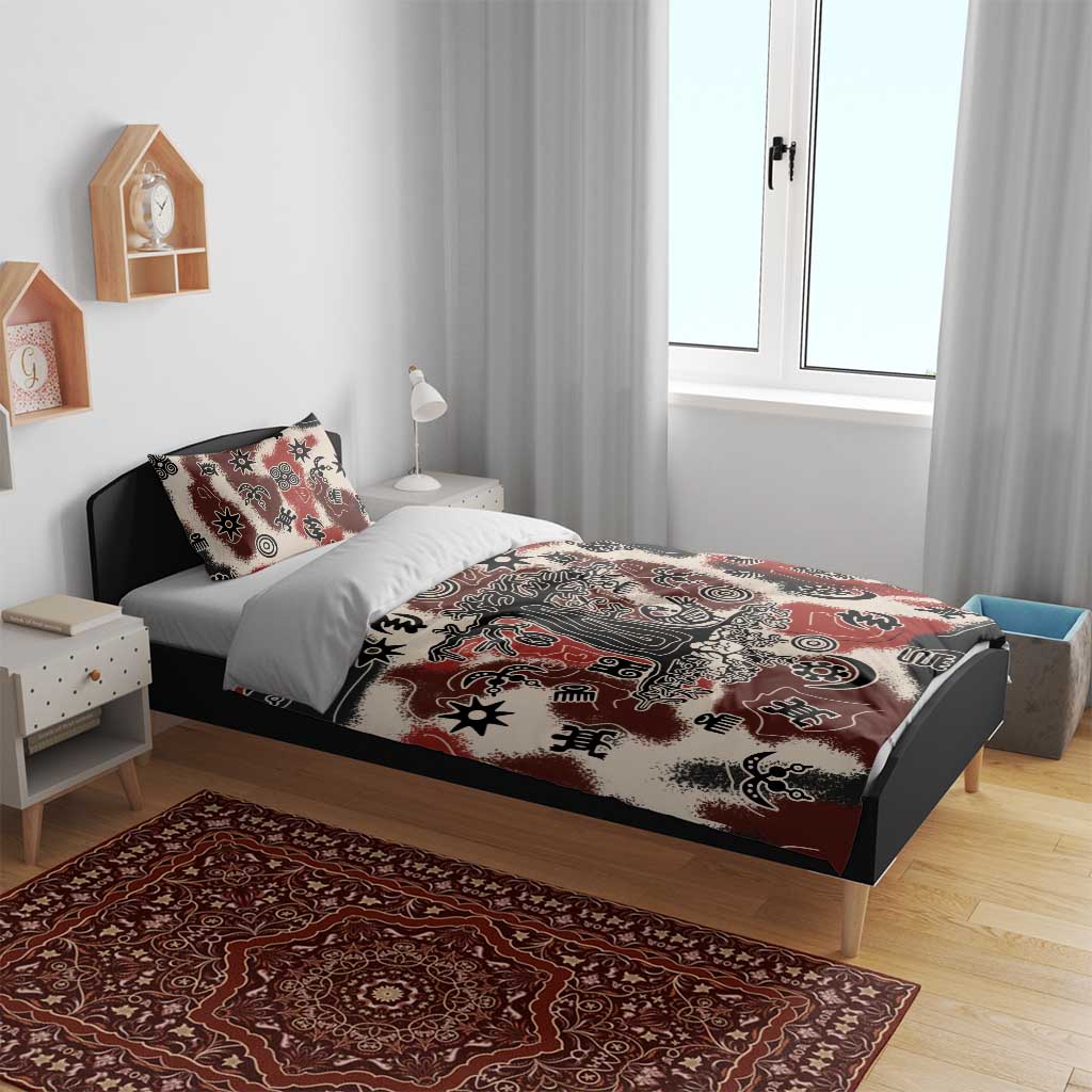 Adinkra Baobab Roots Bedding Set African Ancestral Spirit Design - African Pride