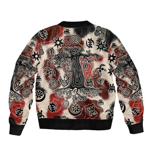 Adinkra Baobab Roots Bomber Jacket African Ancestral Spirit Design - African Pride