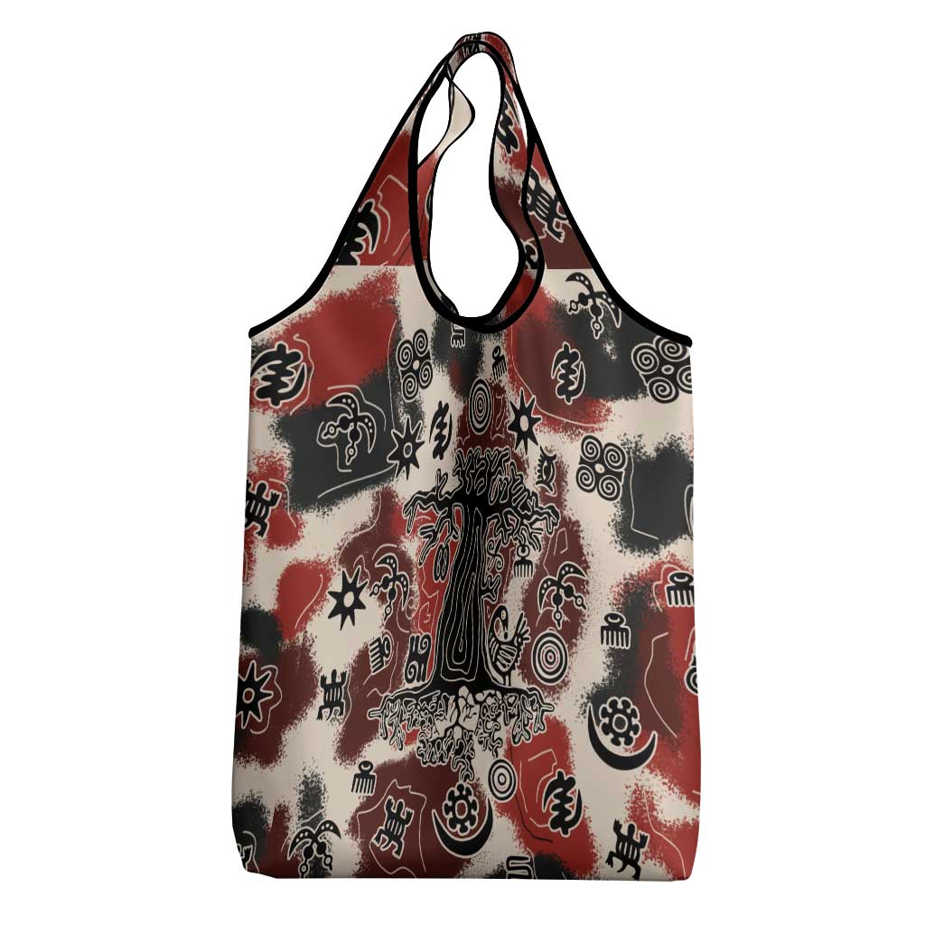 Adinkra Baobab Roots Grocery Bag African Ancestral Spirit Design - African Pride