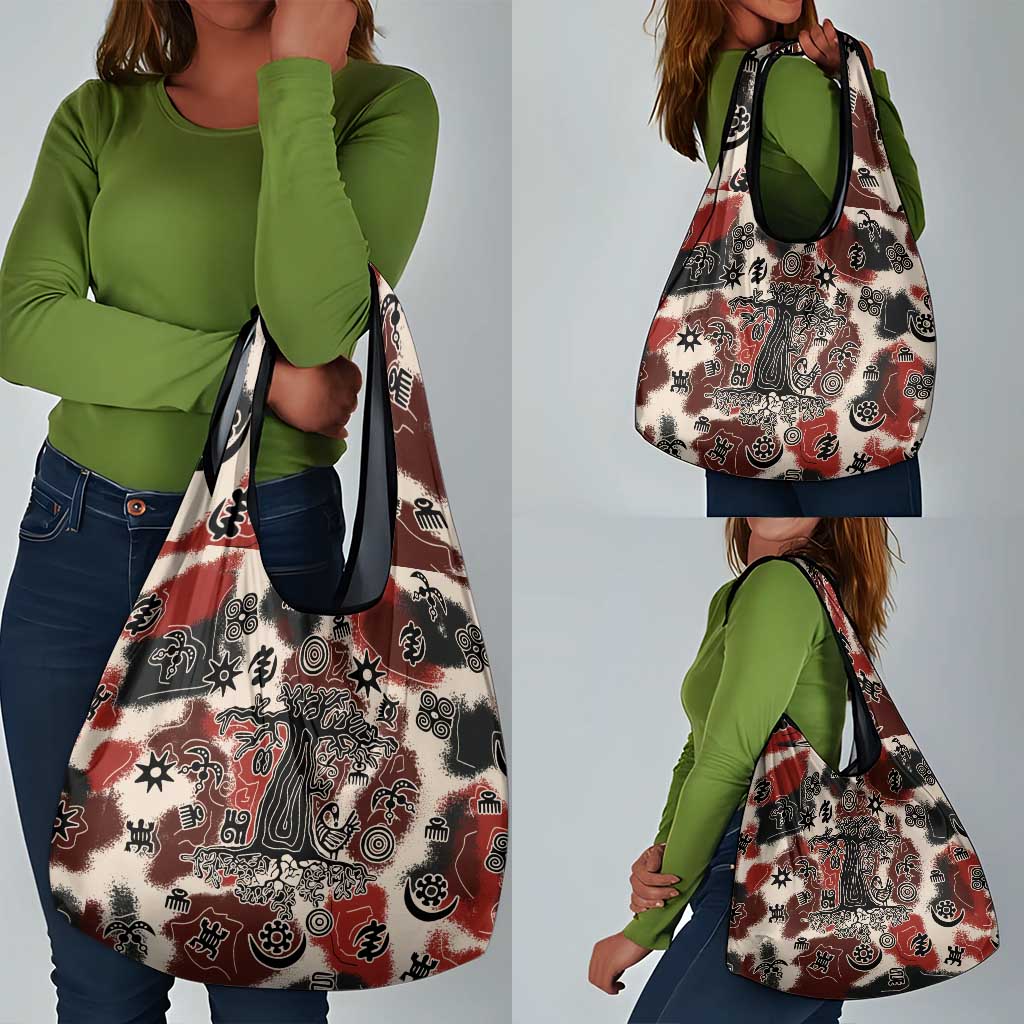 Adinkra Baobab Roots Grocery Bag African Ancestral Spirit Design - African Pride