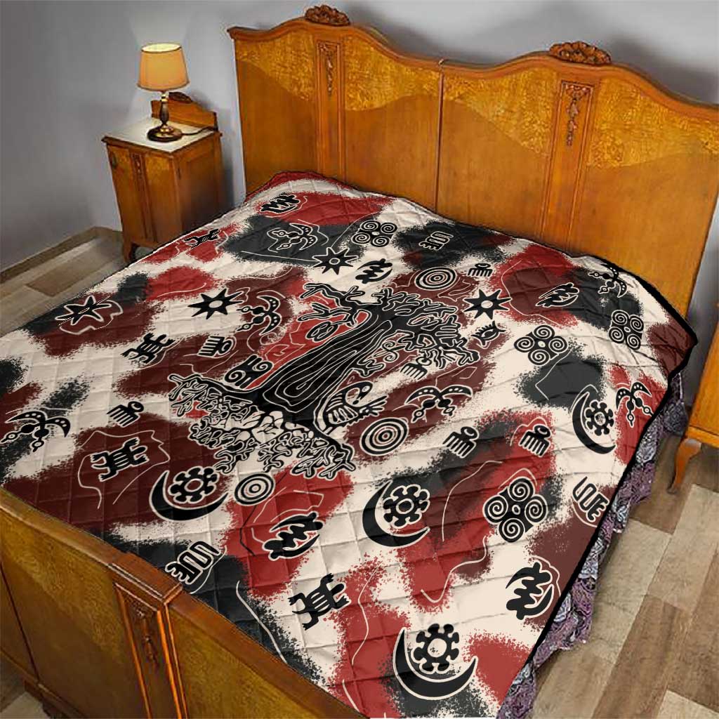 Adinkra Baobab Roots Quilt African Ancestral Spirit Design - African Pride