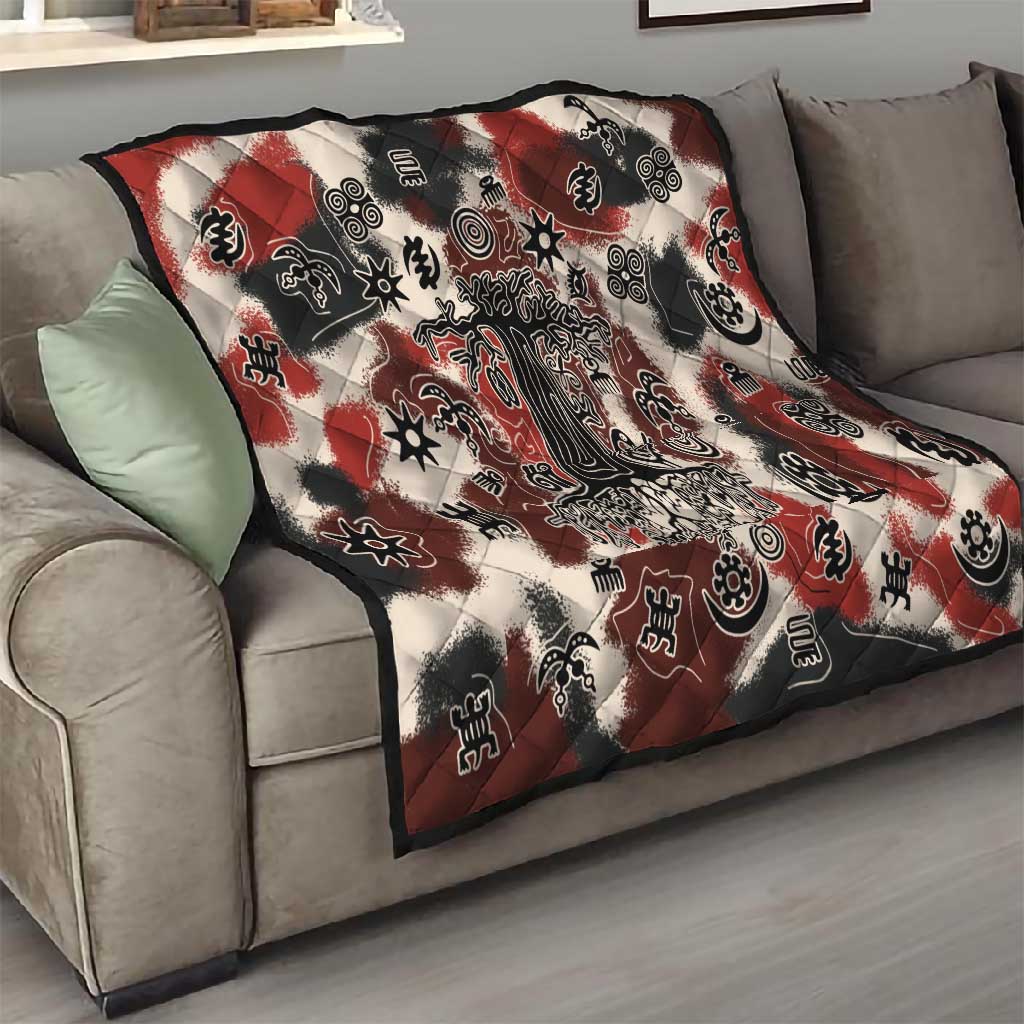Adinkra Baobab Roots Quilt African Ancestral Spirit Design - African Pride