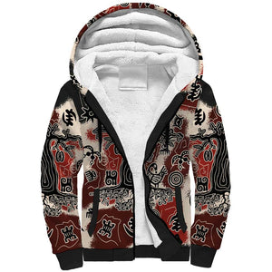 Adinkra Baobab Roots Sherpa Hoodie African Ancestral Spirit Design - African Pride