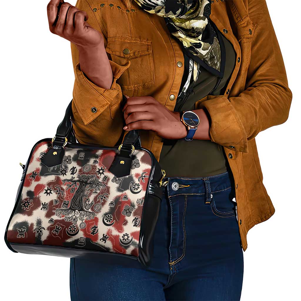 Adinkra Baobab Roots Shoulder Handbag African Ancestral Spirit Design - African Pride