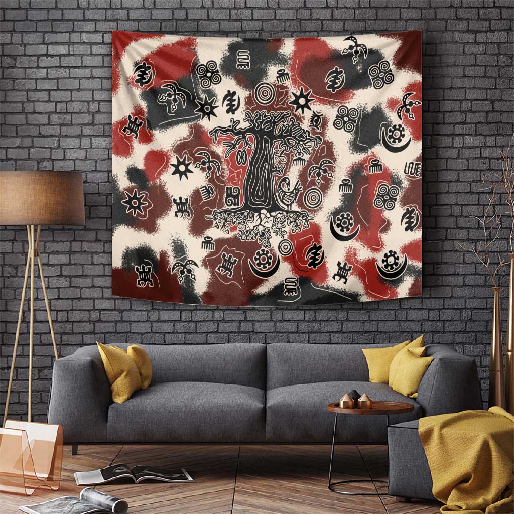 Adinkra Baobab Roots Tapestry African Ancestral Spirit Design - African Pride