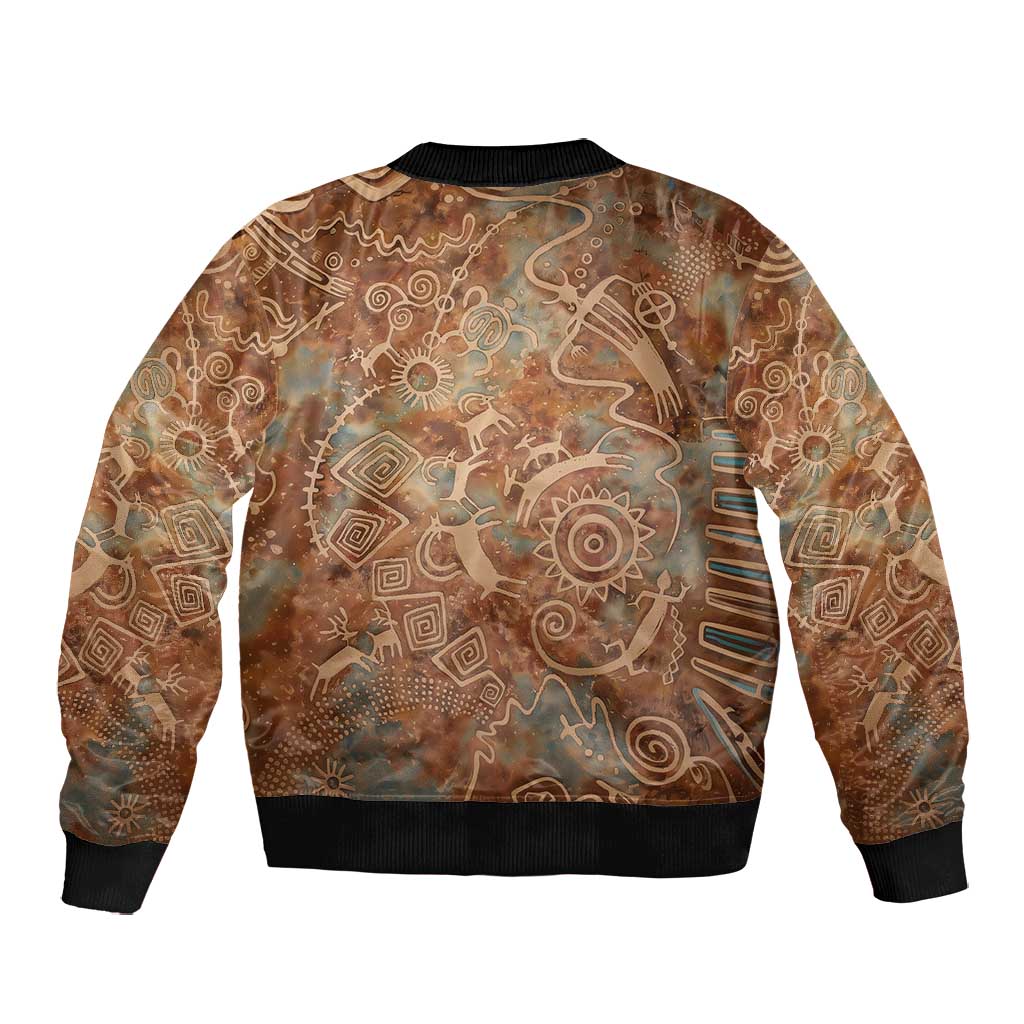 We Carry The Wisdom Bomber Jacket Indigenous Spirit Quote Art - African Pride