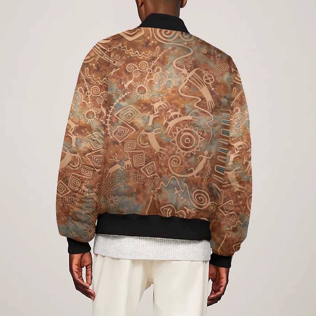 We Carry The Wisdom Bomber Jacket Indigenous Spirit Quote Art - African Pride