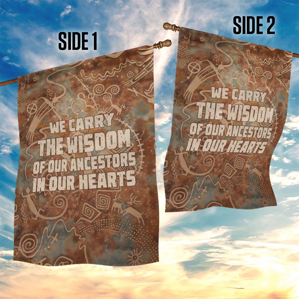 We Carry The Wisdom Garden Flag Indigenous Spirit Quote Art - African Pride