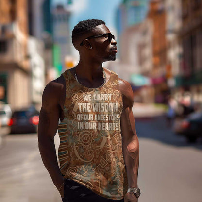 We Carry The Wisdom Men Tank Top Indigenous Spirit Quote Art - African Pride
