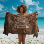 We Carry The Wisdom Sarong Indigenous Spirit Quote Art - African Pride