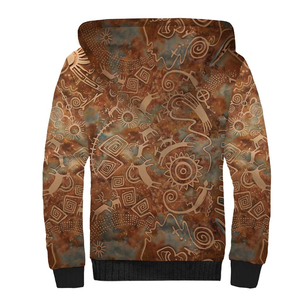 We Carry The Wisdom Sherpa Hoodie Indigenous Spirit Quote Art - African Pride
